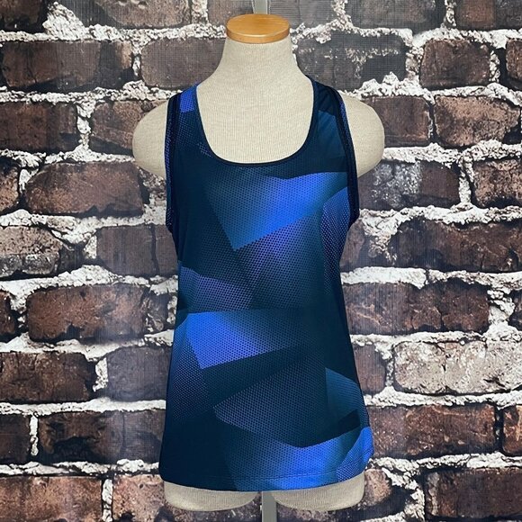 Gap Tank Top Blue Black Workout Yoga Athleisure Small - Picture 1 of 12